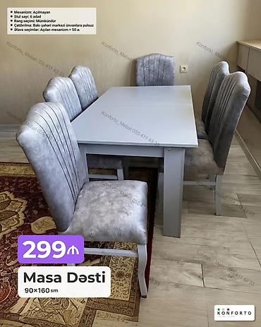 Masa Dəsti – 90×160 sm - Masa ölçüsü: 90×160 sm - Mexanizm: Açılmayan
