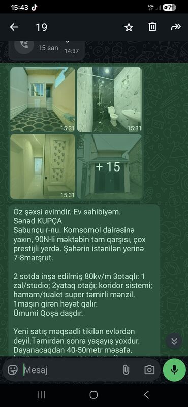 Yeni tikili: 3 otaqlı, Yeni tikili, 80 kv. m — 20