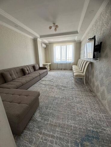 долгосрочная квартира жалал абад: 2 бөлмө, 72 кв. м, Элитка, 5 кабат, Дизайнердик ремонт