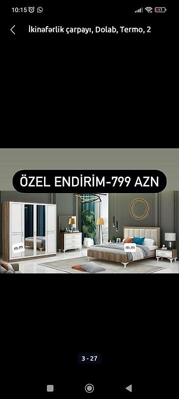 mebel termo: İkinəfərlik çarpayı, Dolab, Termo, 2 tumba, Azərbaycan, Yeni — 10