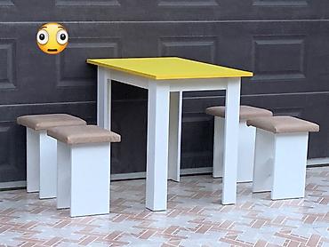 Mətbəx/kiçik yemək dəsti – 1 masa + 4 taburet - Masa: düzbucaqlı lalafo.az -da Mətbəx/kiçik yemək dəsti – 1 masa + 4 taburet - Masa: düzbucaqlı