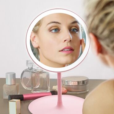 Зеркала: Настольное косметическое зеркало с подсветкой LED для макияжа — 5