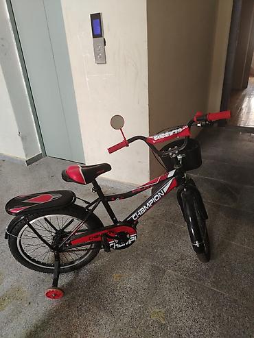 tap.az oyuncaqlar: Uşaq velosipedi – CHAMPION modeli - Rəng: qara-qırmızı ağ detallar — 2