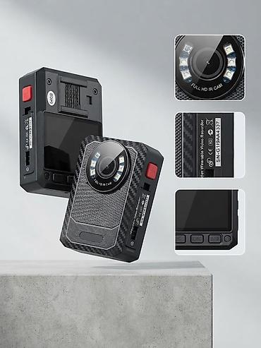 камеры со звуком: Носимая видеокамера с ИК-подсветкой и дисплеем - Запись в Full HD; — 1