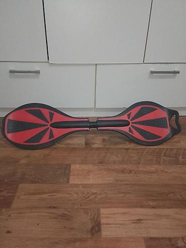 Trotineti, skejtbordovi i hoverbordovi: Ripstik/caster board sa dva točka – crveno-crni - Daska na dva — 1
