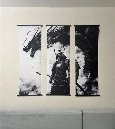 şir şəkli: Samuray mövzulu 3-lü divar pannoları (asılqanlı rulon poster seti) - lalafo.az -da şir şəkli: Samuray mövzulu 3-lü divar pannoları (asılqanlı rulon poster seti) -