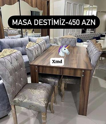 tikinti mater: Masa dəsti – 450 AZN - Klassik üslubda yemək masası və 6 ədəd stul — 1