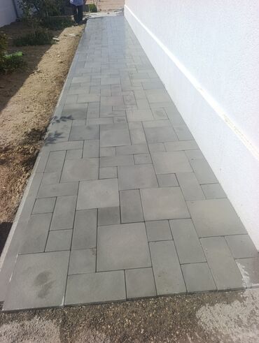 Tamet: Tamet döşəmə xidməti – dekorativ beton/daş təməli ilə həyət və giriş — 5
