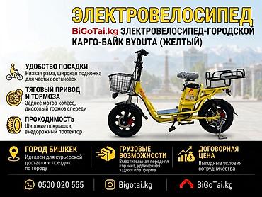 Электровелосипеды: Электровелосипед-городской карго-байк BYDUTA (желтый) Основные — 1