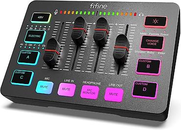 активный микшер: Аудиомикшер Fifine AmpliGame SC3 (Gaming Mixer), цвет черный — 7