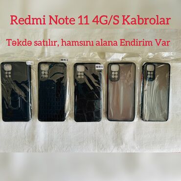 ucuz telefonlar redmi: 📌Xiaomi Redmi Note 11 4G/S üçün Kabrolar. ☑️Giymət 1 ədədə aiddi