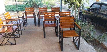 Bağ, çöl masa və oturacaq dəstləri: Masa ve oturacaqlar Bağ evləri,kafelər, restoranlar üçün hər növ — 8