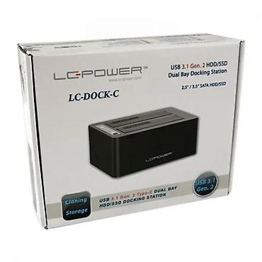 Doking stanice: LC-Power LC-DOCK-C – USB 3.1 Gen 2 Type‑C dvostruka docking stanica za — 1