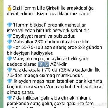 kababçı vakansiya: Şəbəkə marketinqi
