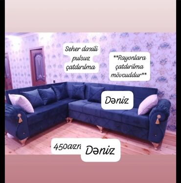 delloro mebel 990 azn: Künc divan, Qonaq otağı üçün, Parça, Bazasız, Açılmayan, Kitab
