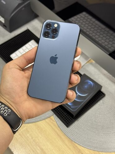 iphone 12 pro 128gb qiymeti: IPhone 12 Pro, 128 ГБ, Pacific Blue, Face ID