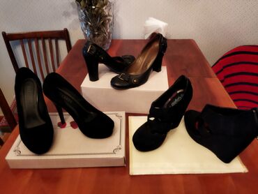 женские туфли на шпильке: Туфли, Размер: 37, цвет - Черный, Б/у