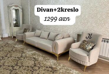диван и 2 кресла мягкая мебель: Yeni, Divan, 2 kreslo