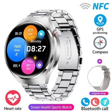 aklı saat: Yeni, Smart saat, Sensor ekran, rəng - Gümüşü