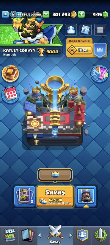 Nintendo Switch: Clash Royale hesabıdır. Hesabda 9000 kubok var. MAX HESAB TƏCİLİ