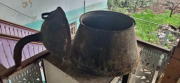 buxari: Məhsul: Mis distillə qazanı (səməni/araq üçün), qapaq və buxar borusu — 2
