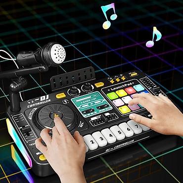 opis deteta: Dečji 2‑u‑1 DJ kontroler i elektronski klavir sa mikrofonom - — 2