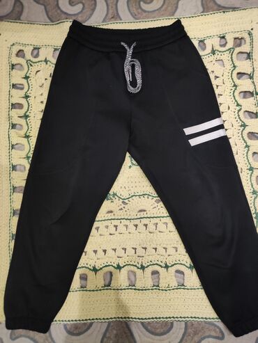 мужские штаны зимние: Спортивный костюм цвет - Черный
