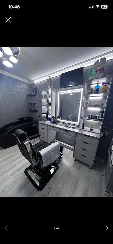 berber salon mebeli: Peşəkar bərbər/vizaj üçün salon dəsti Tərkibi: - Geniş güzgülü iş — 3