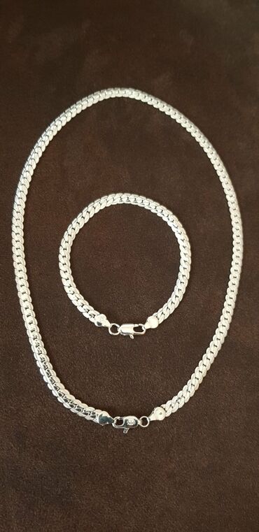 Nakit: Prelep komplet ogrlica i narukvica sterling srebro 925. Novo!