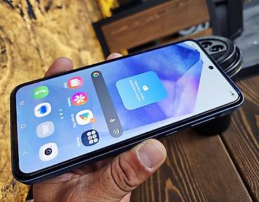note 2: Samsung Galaxy A55 5G, Б/у, 128 ГБ, цвет - Синий, eSIM, 2 SIM, 1 SIM — 1