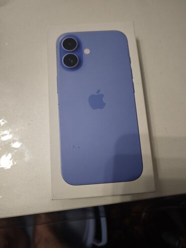 Apple iPhone: IPhone 16, 128 GB, Blue Titanium, Zəmanət, Barmaq izi, Simsiz şarj