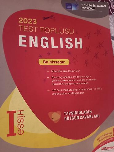 Testlər: İngilis dili Testlər 11-ci sinif, DİM, 1-ci hissə, 2023 il — 1