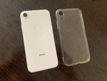 телефоны телефоны: IPhone Xr, Колдонулган, 64 ГБ, Ак, Каптама, 100 %
