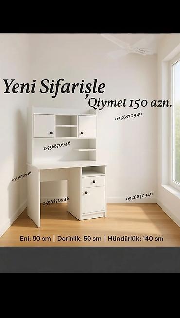 komputer setup: Kompüter masası, Yeni, Laminat, Dördbucaq masa — 7