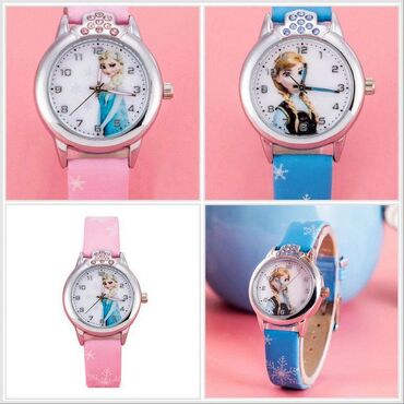 5 в одном: Часы детские, часы принцессы Эльзы и Анны, для девочек. Размер