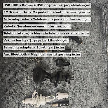 Mobil telefonlar üçün digər aksesuarlar: Avtomobil üçün aksesuarlar dəsti Dəstə daxildir: - Siqaret — 1