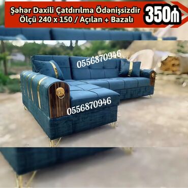 Divanlar: Künc divan, Yeni, Açılan, Bazalı, Parça, Şəhərdaxili pulsuz çatdırılma — 3