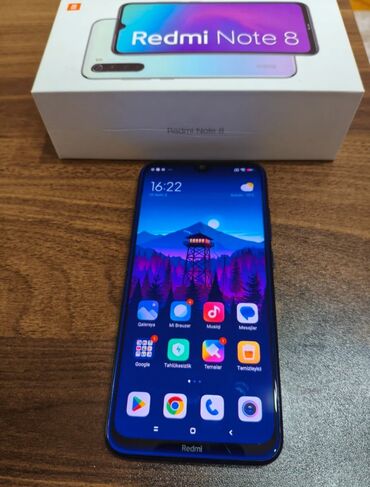 redmi note 8 ikinci el: Xiaomi Redmi Note 8, 64 GB, rəng - Göy, 
 İki sim kartlı