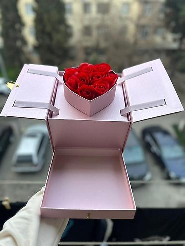 qutu satışı: Hədiyyə qutusu, Yeni, rəng - Çəhrayı, Ödənişli çatdırılma, Ünvandan götürmə — 1