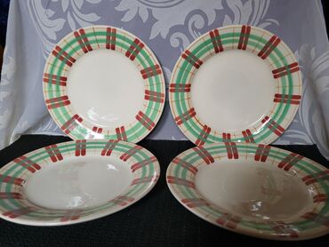 Kuhinjski setovi: Tanjiri rucno oslikani blue elephant 80te. Tanjiri,plitki rucno — 4