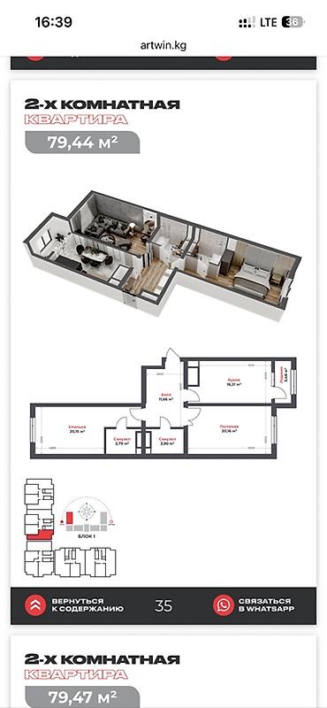 Новостройки от застройщика: Строится, Элитка, 2 комнаты, 79 м² — 5
