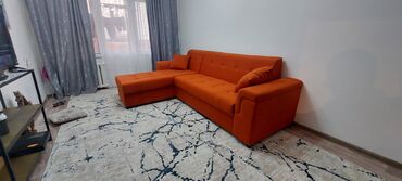 угловой диван кресла: Угловой диван, цвет - Оранжевый, Новый