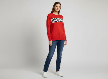 czerwony sweter: Reserved, Sweter damski, rozmiar M