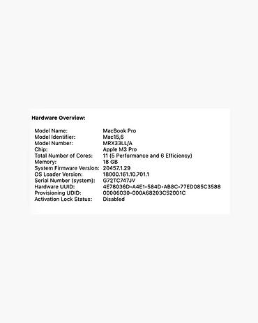 iphone xer: Для программирования, Б/у, Apple M3 Pro, ОЗУ, RAM: 16 ГБ — 7