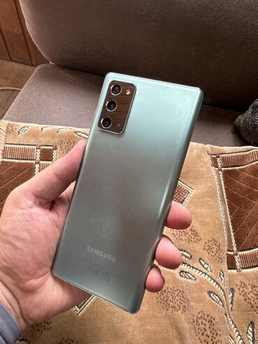 x2 02 телефонов: Samsung Galaxy Note 20, Колдонулган, 64 ГБ, түсү - Жашыл, 1 SIM