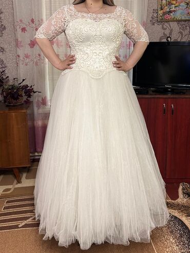 сколько стоит свадебное платье: Свадебное платье, 6XL (EU 52), С корсетом, Б/у