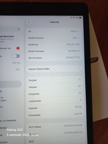 Xiaomi: Б/у Apple iPad 9 (2021), 10,2", 64 ГБ, Самовывоз