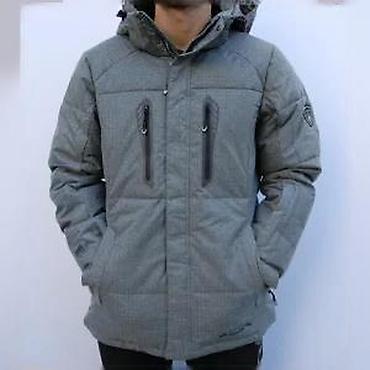 Zimske jakne: Muška zimska jakna – siva, sa kapuljačom - Topla, podstavljena zimska — 12