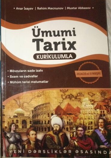 kitab masasi: Ümumi Tarix 2024/25-ci il nəşri RM Nəşriyyatı 6 manata satılır