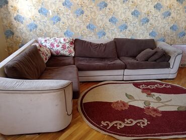 künc divan islenmis: Угловой диван, Б/у, Без подьемного механизма, Нет доставки
